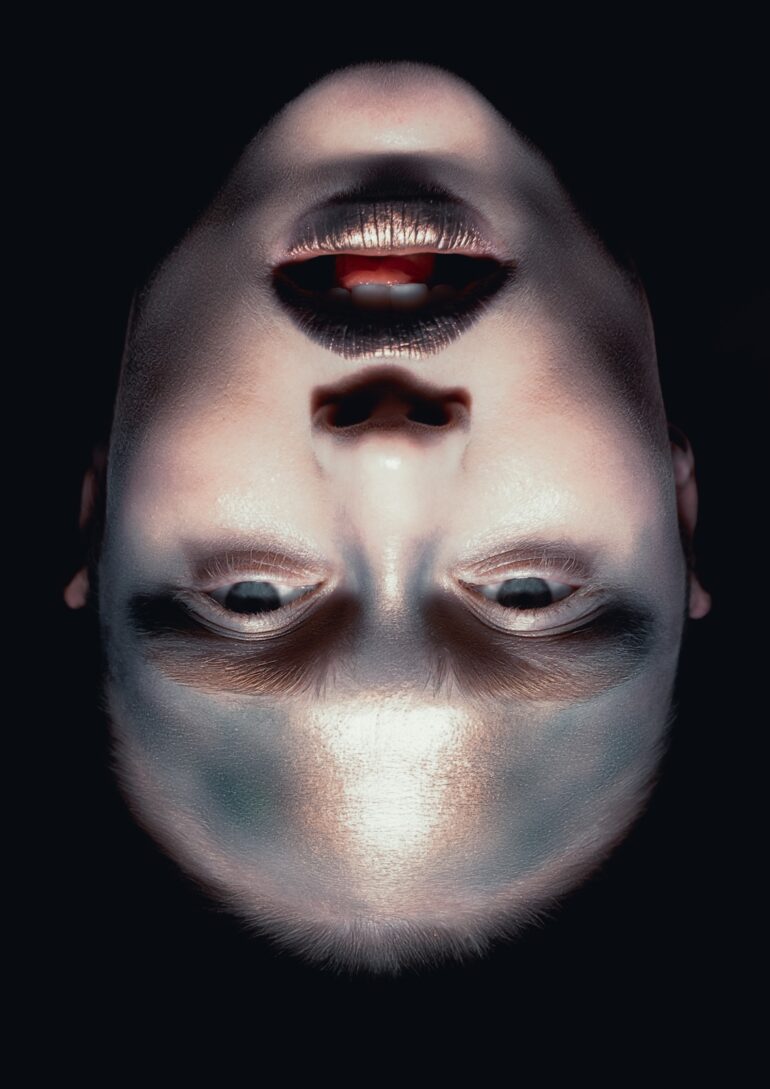 Beach editorial shell portrait