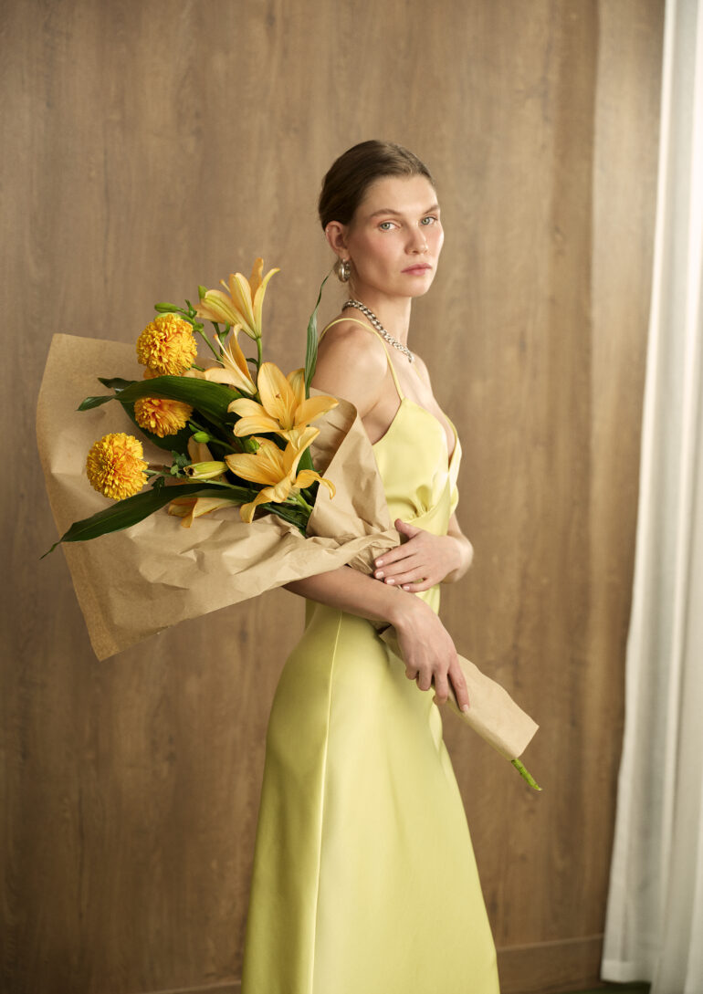 Beach editorial shell portrait