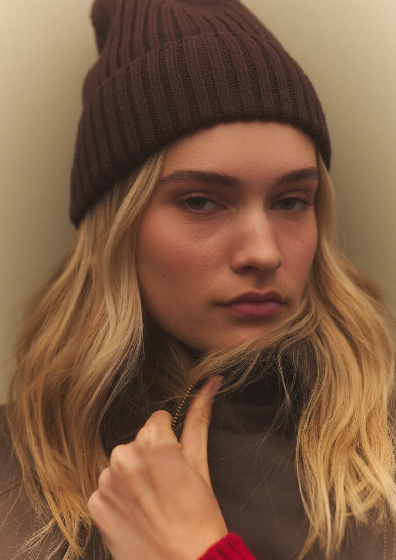 Beach editorial shell portrait