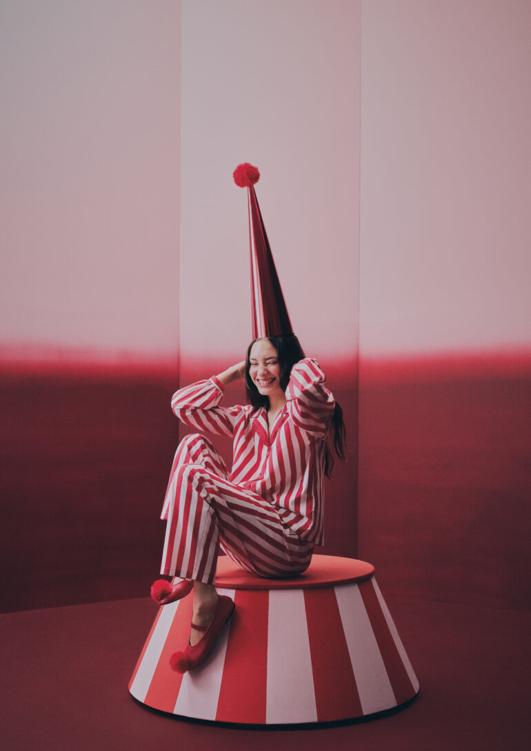 Beach editorial shell portrait